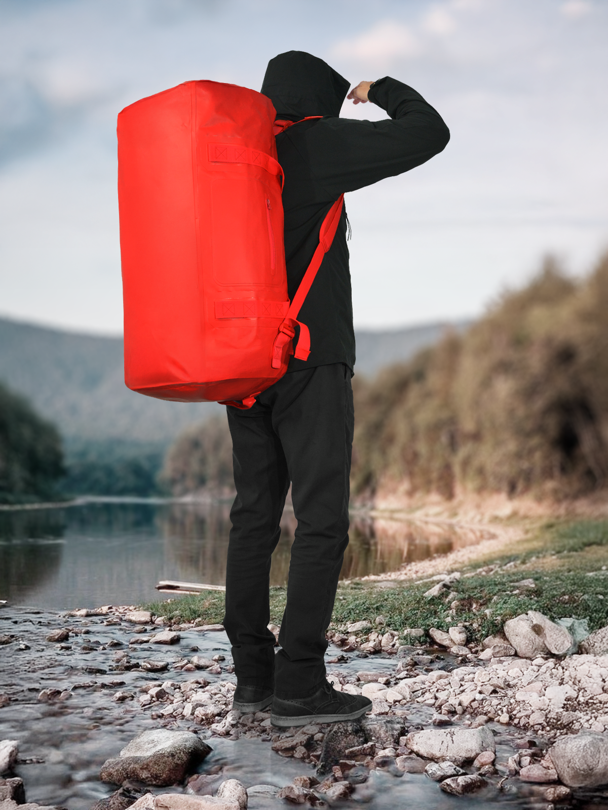 Гермобаул Tracker 80л красный